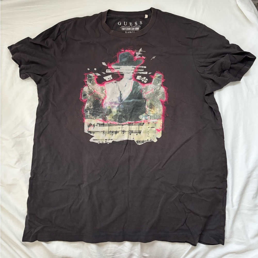 Guess Black Short Sleeve Graphic Tee